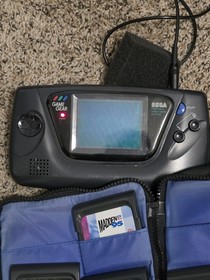 Sega Game Gear Handheld Bundle w Games & Accessories Bag Charger lot