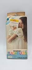 NOS Vintage SYLVANIA Blue Dot Flashbulbs M3B 12 Blue Bulbs