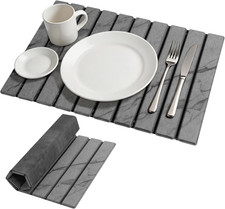 Stone Dish Drying Mat for Kitchen Counter, 24" 16" Quick Dry Stone Dishes Mat, F