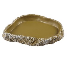Reptile Feeding Tray Gecko Fountain Bowl Breeding Vivarium Food Water Dish