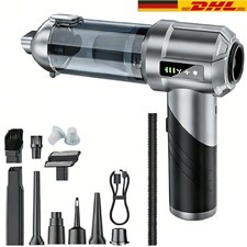 Handstaubsauger 28000 Pa 4-in-1 Mini Staubsauger Akku Kabellos mit Digitalanzeig