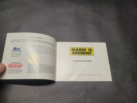 NES Mario is Missing Nintendo Instruction Manual Only