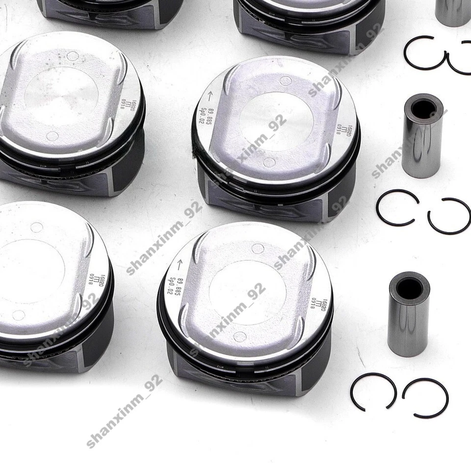 Juego de 6 pistones y anillos Φ89,9 mm para Mercedes-Benz C320 E320 W210 M112 3,2 L V6 Foto 2 de 4