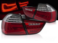 Voll LED Lightbar RüCkleuchten Set FüR BMW E90 LCI Limo Bj. 08-12 Rot/Chrom