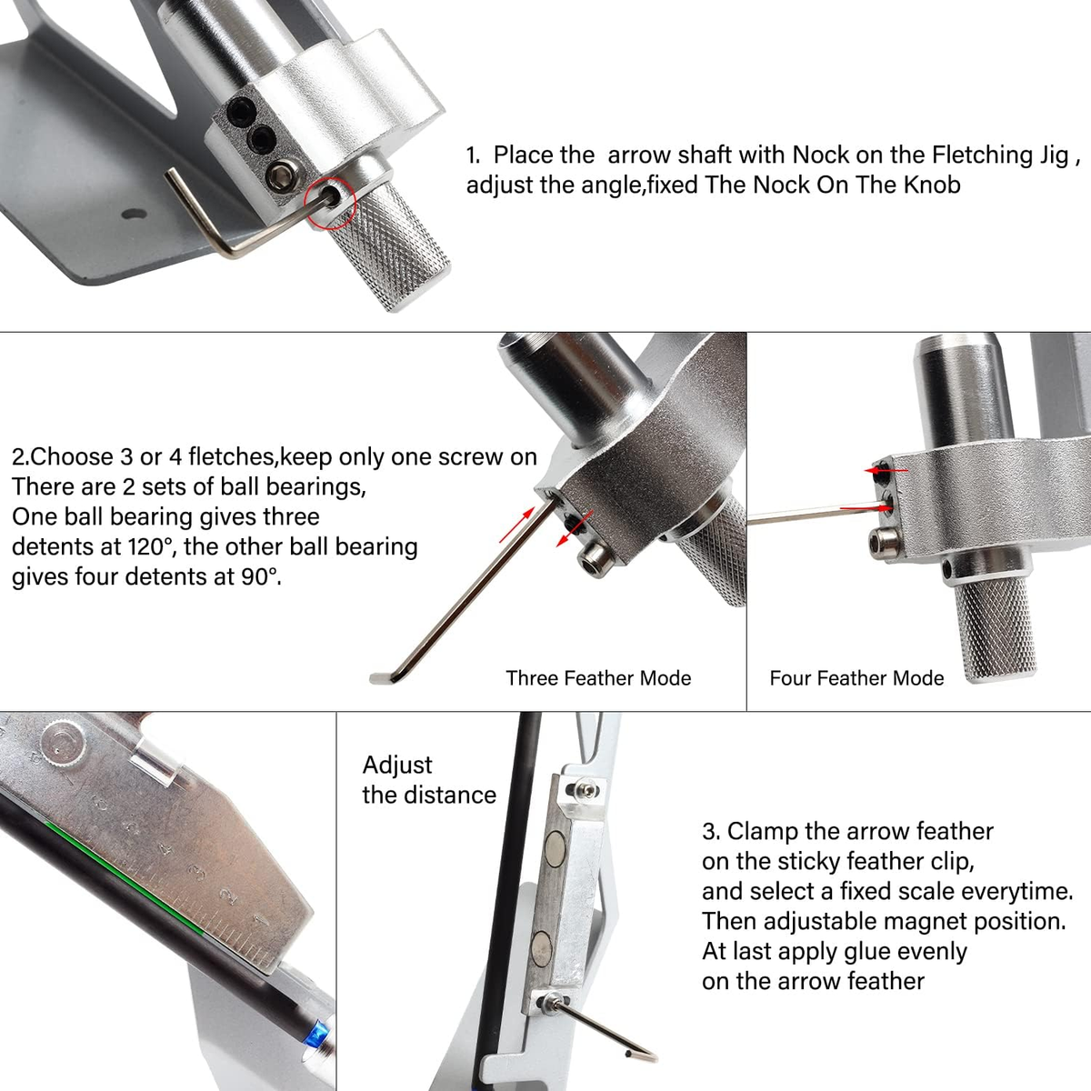 Flèche Fletching Jig djust tir à l'arc flèche