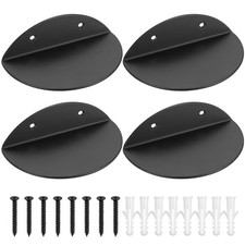 Floating Wall Shelf Semicircular Metal Display Ledge Small Wall Shelf – Black