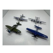 Maisto Lot of 4 Diecast WWII Military Airplanes Small Toy Planes Set