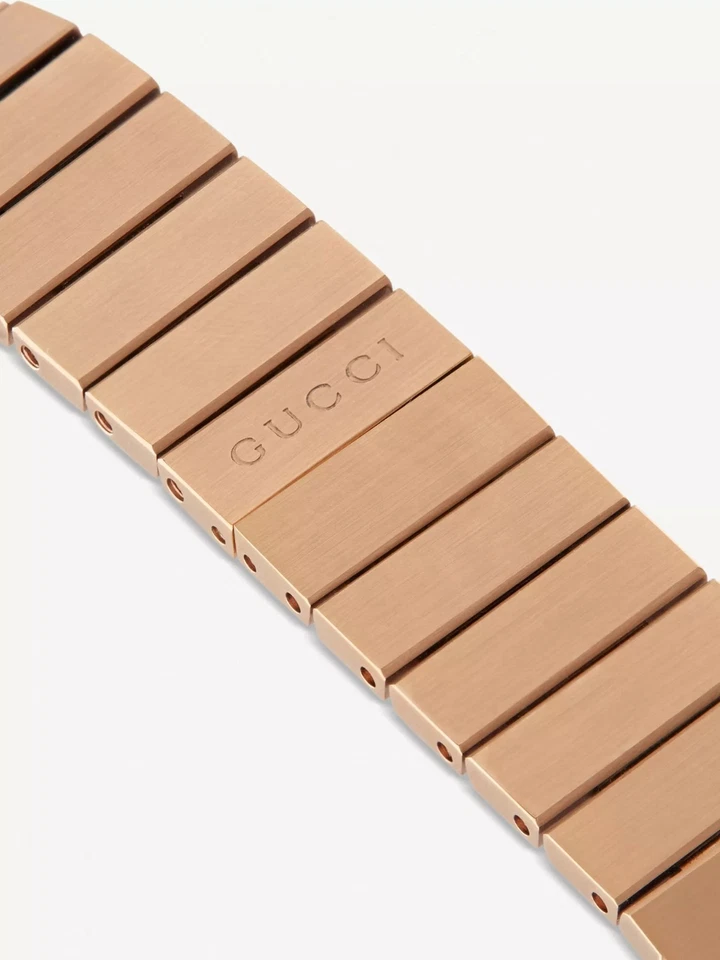 Reloj de cuarzo para mujer Gucci YA133515 entrelazado G 29 mm oro rosa acero inoxidable Foto 4 de 4