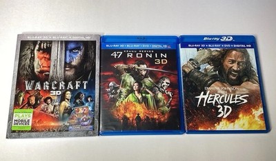 Warcraft 3D, 47 Ronin 3D & Hercules 3D Blu-ray Bundle
