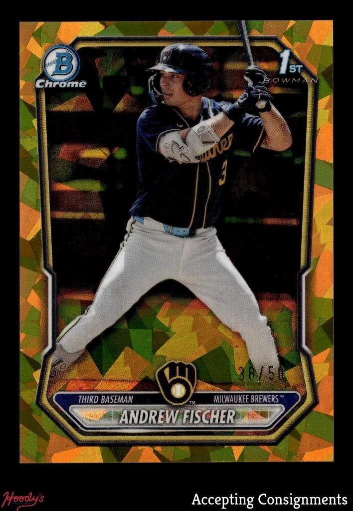 2026 Bowman Chrome Sapphire Gold Refractors #149 Andrew Fischer 1st ROOKIE 38/50