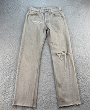 Vintage Levis 501xx USA Made 28x30 Heavy Distressed Gray Button Fly Levis 1994