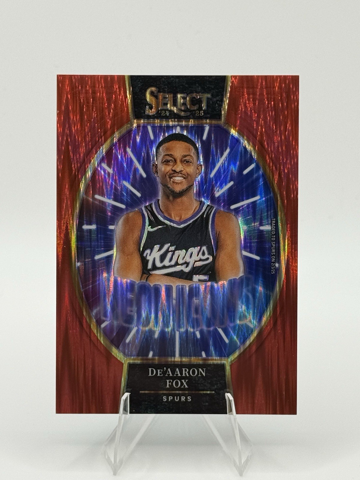 2024-25 Panini Select - Neon Icons De'Aaron Fox #22 - Red Shock /99