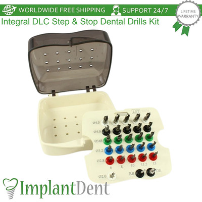 Integral DLC Step And Stop Dental Drills Kit Fixture Site Preparation Tools