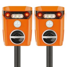 X-PEST 2 Packs Solar Animal Repeller Outdoor Ultrasonic Dog Squirrel Repeller...