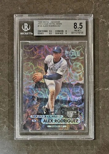Alex Rodriguez 1998 Metal Universe Precious Metal Gems 27/50 BGS 8.5 PMG