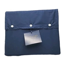 NWT Ralph Lauren RL Home Organic Cotton Sateen King Flat Sheet $200 Polo Navy 