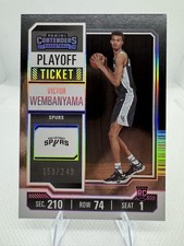 Victor Wembanyama RC #/249 2023-24 Panini Contenders Playoff Ticket Spurs