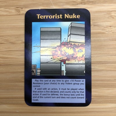 Illuminati INWO Card Game ''Terrorist Nuke'' New World Order UNLIMITED 1995 9-11