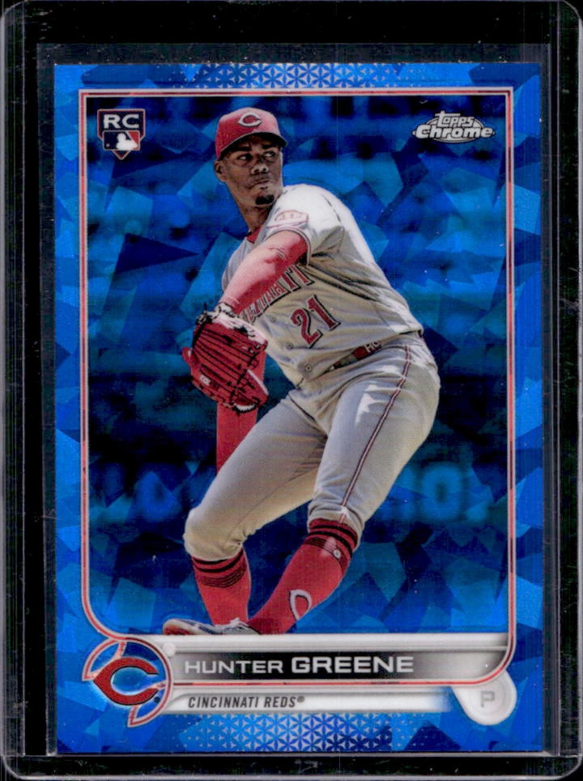 2022 Topps Chrome Sapphire Hunter Greene RC Rookie #549 Reds
