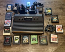 Vintage Atari 2600 Console Bundle UNTESTED - W/ Joysticks Paddles 6 Games