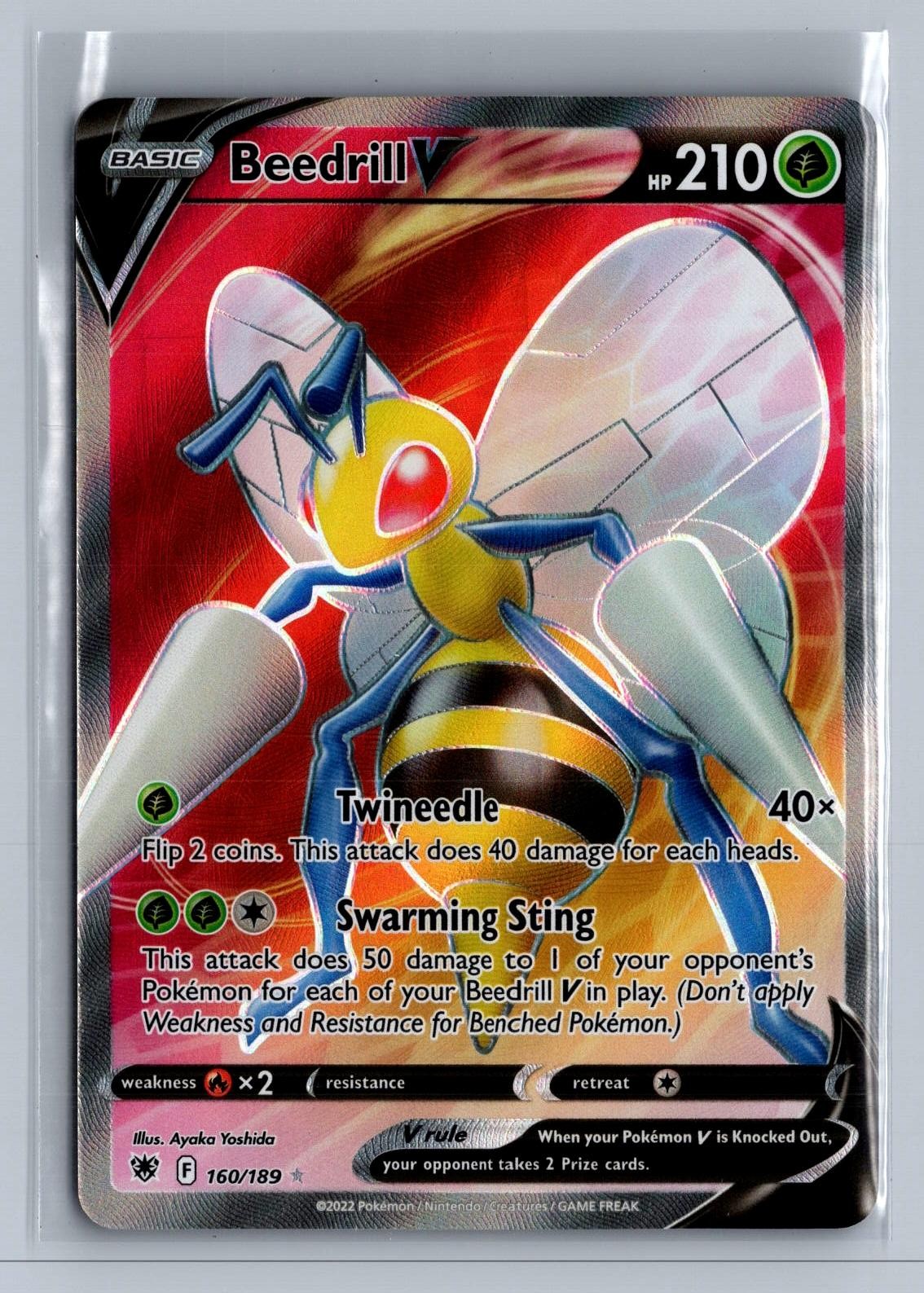Beedrill V 160/189 Ultra Rare Astral Radiance Pokemon Holo NM/M