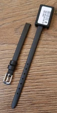 6mm CONDOR CALF LEATHER DK BROWN SMOOTH WATCH STRAP SILVER BUCKLE SPRING BARS