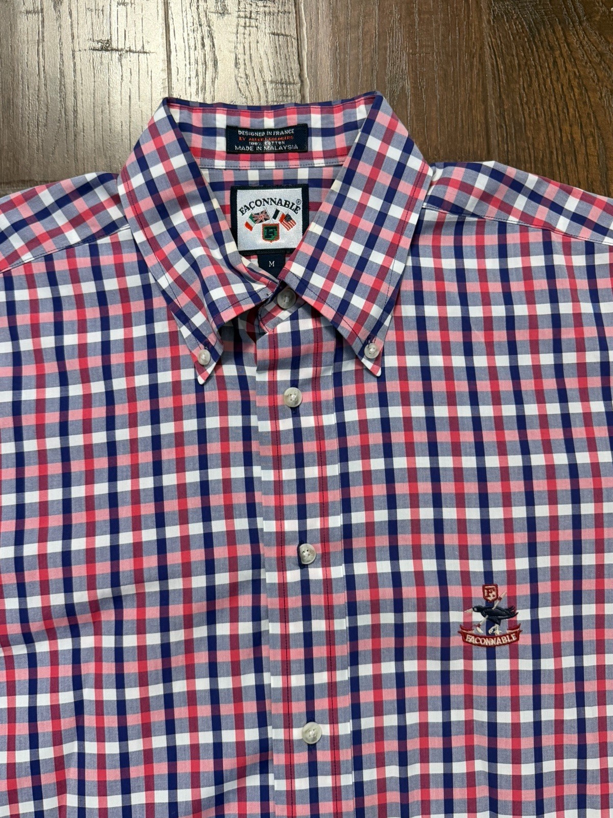 Facconable Long Sleeve Button Down Shirt Mens Med… - image 2