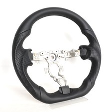 Black Leather Steering Wheel For 2008-2021 Nissan 370z Nismo Flat Bottom Black Leather Steering Wheel For 2008-2021 Nissan 370z Nismo Flat Bottom