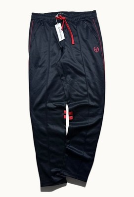 NWT Men s Sergio Tacchini Trackpants Black/Red Sz Large Jogger Drawstring