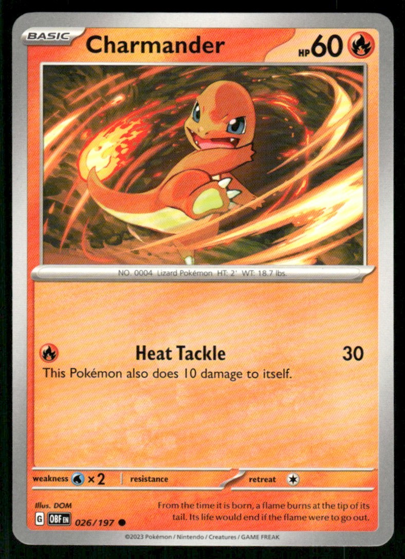 2023 Scarlet & Violet Series - Obsidian Flames Charmander Common #26