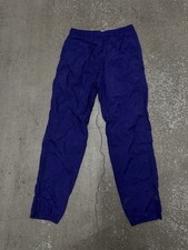 Vintage 90s Nike Track Pants Men s Medium Purple Swoosh Nylon Athletic Joggers