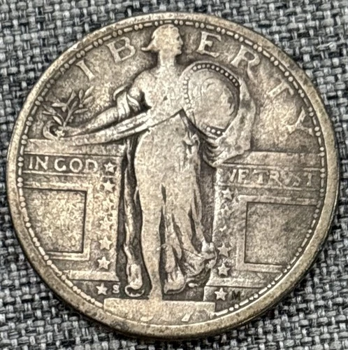 1917 S I Standing Liberty Quarter G+