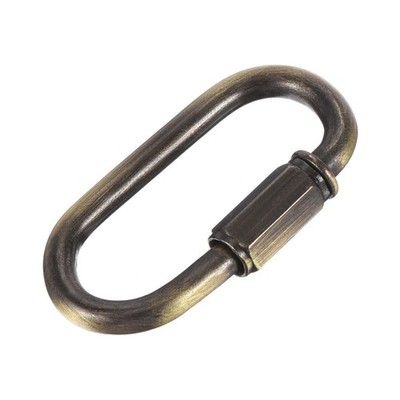 4pcs Chain Connector 5mm Oval Shape Quick Link Screw Lock Clips Bronze