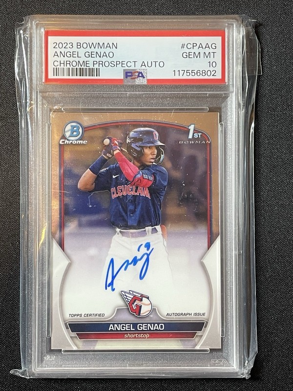 2023 Bowman Chrome Angel Genao 1st Bowman Auto PSA 10