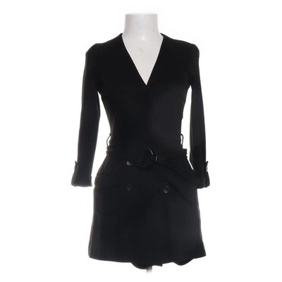 Zara, Wickelkleid, Größe: S, Schwarz, Elasthan/Polyester, Einfarbig, Damen #ilw