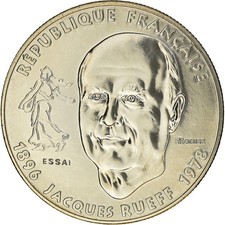 [#182920] Coin, France, Jacques Rueff, 1 Franc, 1996, Paris, ESSAI, MS, Nic, kel