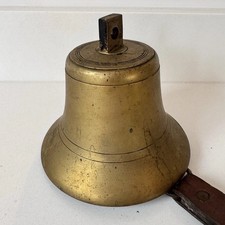 Vintage Brass Ship’s Bell With Leather Strap