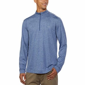 Greg Norman Pull à manches longues zippé 1/4 pour homme, Gris