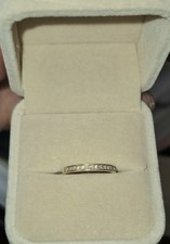 BEAUTIFUL! 14k YELLOW GOLD NATURAL DIAMOND ANNIVERSARY STACKING RING 1.3g sz5.5