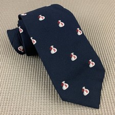 Vtg PINTAIL Men's All Over Embroidered Money Bags 100% Polyester Tie Made In USA