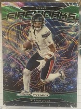 STEFON DIGGS #9 2024 PANINI PRIZM TEXANS FIREWORKS GREEN WAVE VIKINGS BILLS