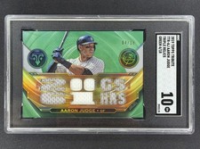 2019 Topps Triple Threads Triple Relics Aaron Judge #TTR-AJ Emerald /18 SGC 10