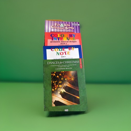 Alfred Music Piano Book Lot Of 4 Christmas Plus Intervals Music Teachers VG Cond