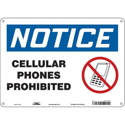 CONDOR 451P50 Safety Sign,10 in x 14 in,Aluminum 451P50