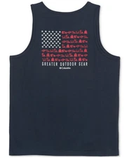 Columbia Men Regular fit Sleeveless Graphic Tank Top Shirt Small Blue Solid