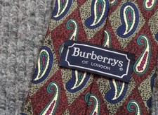 Burberrys Tie Paisley Classic Silk USA 90s Vintage Business Preppy Business