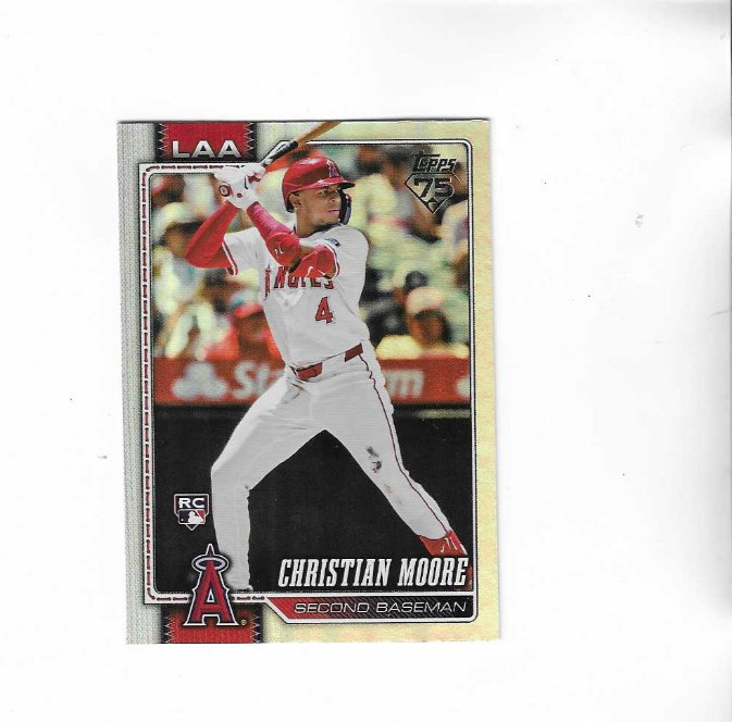 CHRISTIAN MOORE -2026 Topps Series-1 -RAINBOW FOIL PARALLEL -#-147 -RC -ANGELS