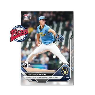 Jacob Misiorowski Debut Brewers 2025 MLB Topps NOW Card 291 In Hand