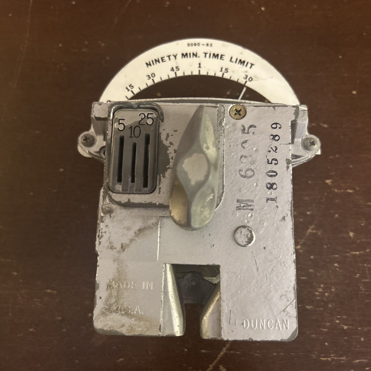 VINTAGE 1960s DUNCAN COIN OPERATED GENUINE PARKING METER MACHINE