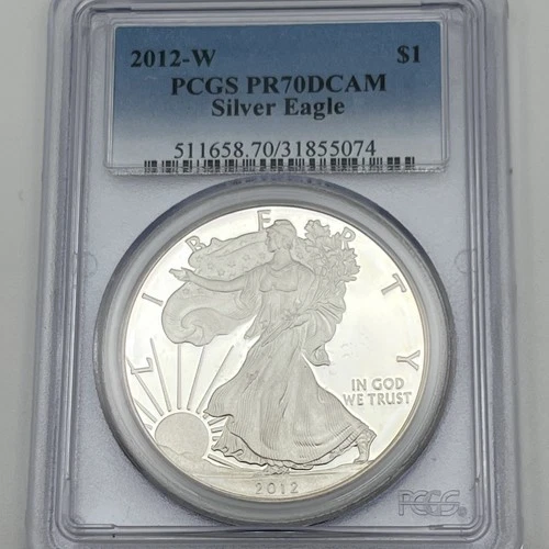 2012-W American Silver Eagle ASE PCGS PR70 DCAM West Point Mint .999 Certified